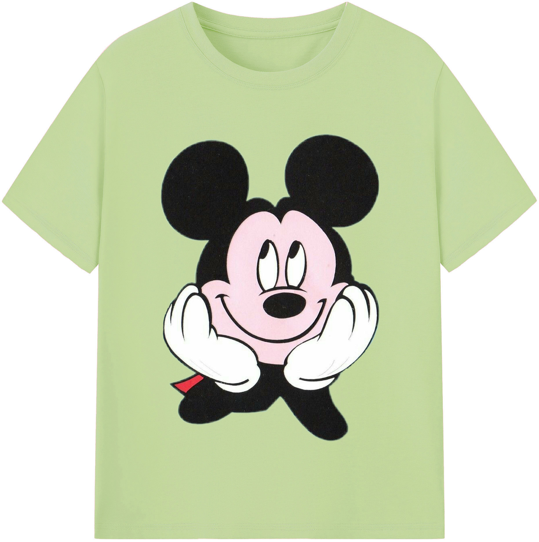 （画像用） ミッキーマウス Mickey Mouse 綿100％半袖Tシャツ（フロントプリント）